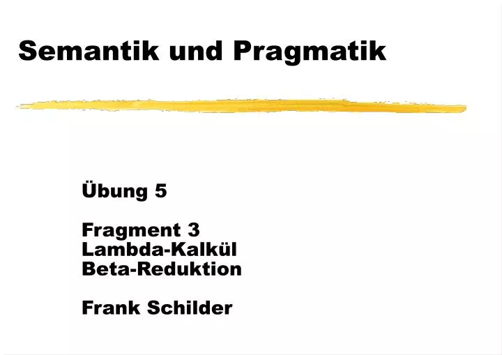 semantik und pragmatik