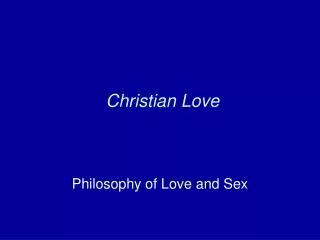 Christian Love