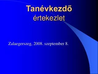 tan vkezd rtekezlet