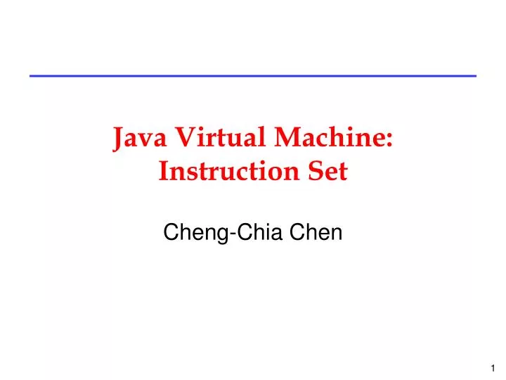 java virtual machine instruction set