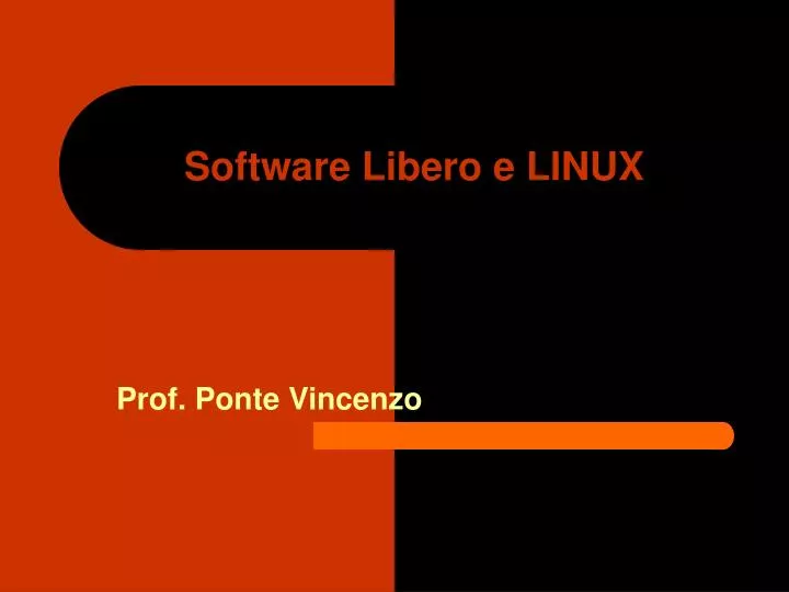 software libero e linux