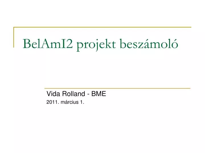 belami2 projekt besz mol