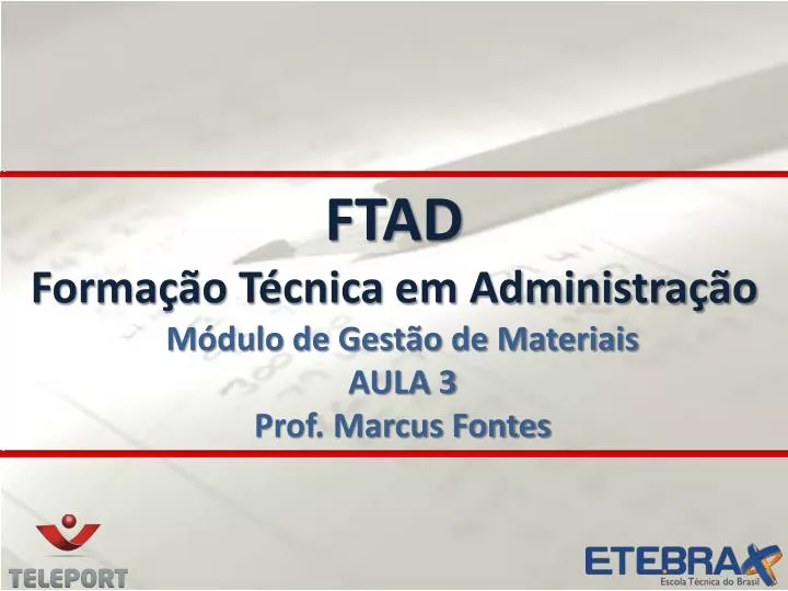 ftad forma o t cnica em administra o