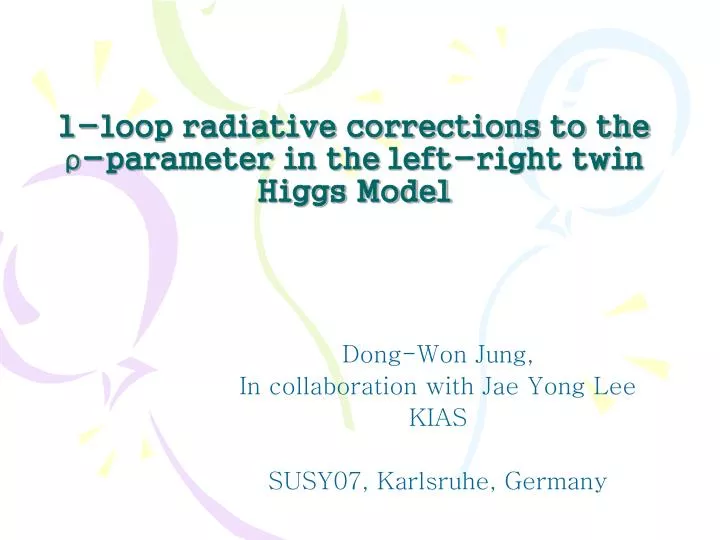 1 loop radiative corrections to the parameter in the left right twin higgs model