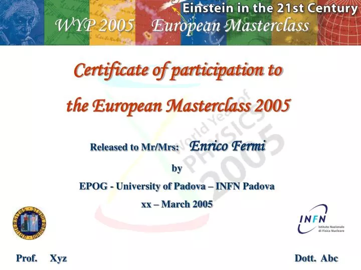 wyp 2005 european masterclass