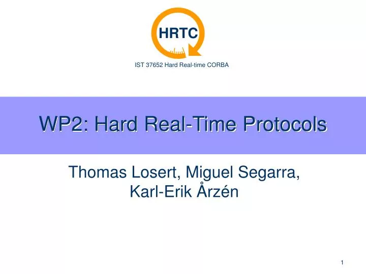 wp2 hard real time protocols