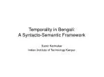 Temporality in Bengali: A Syntacto-Semantic Framework - slide 1