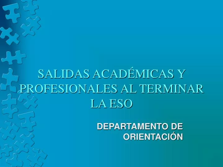 salidas acad micas y profesionales al terminar la eso