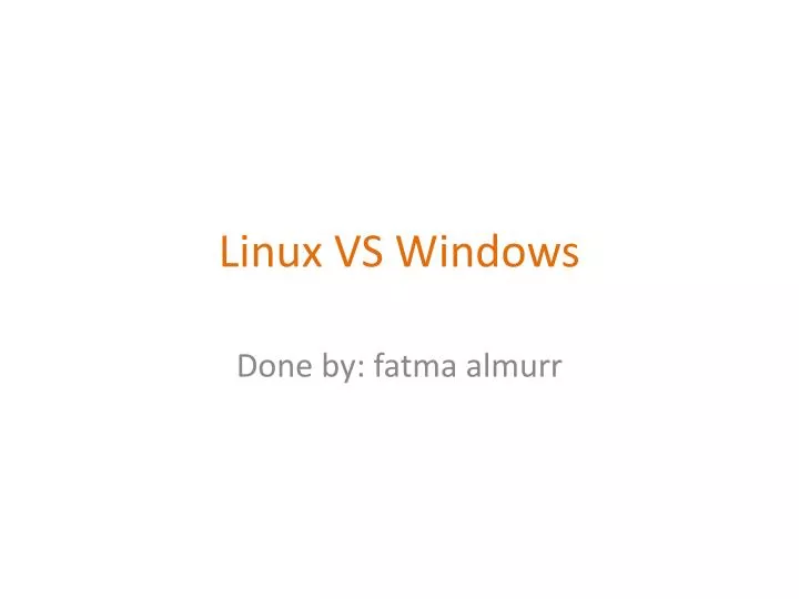 linux vs windows