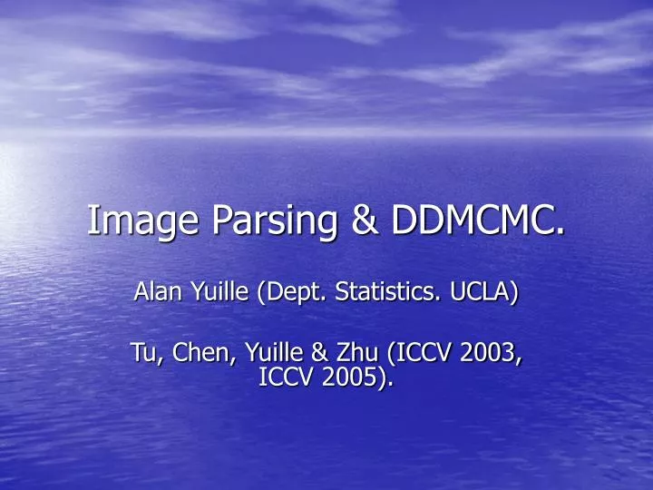 image parsing ddmcmc