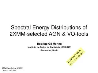 Spectral Energy Distributions of 2XMM-selected AGN &amp; VO-tools