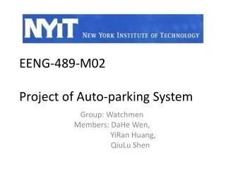 EENG-489-M02 Project of Auto-parking System