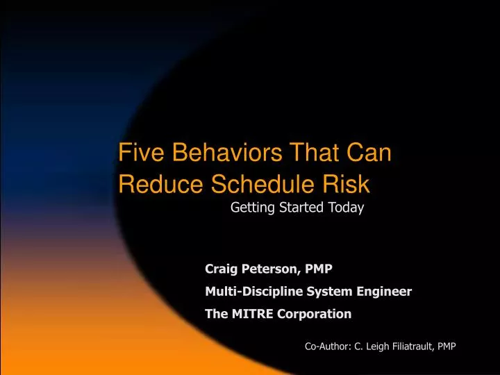 five behaviors that can reduce schedule risk