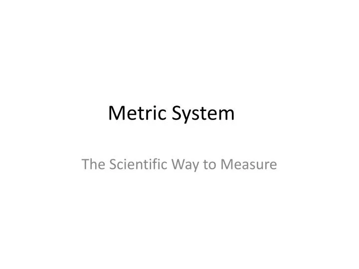 metric system