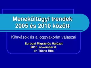 menek lt gyi trendek 2005 s 2010 k z tt