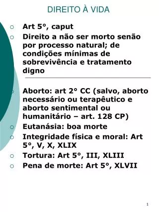 direito vida