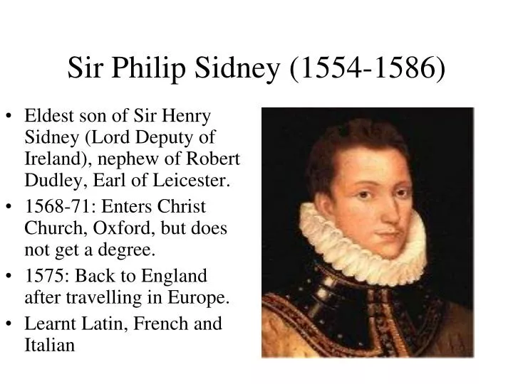 sir philip sidney 1554 1586