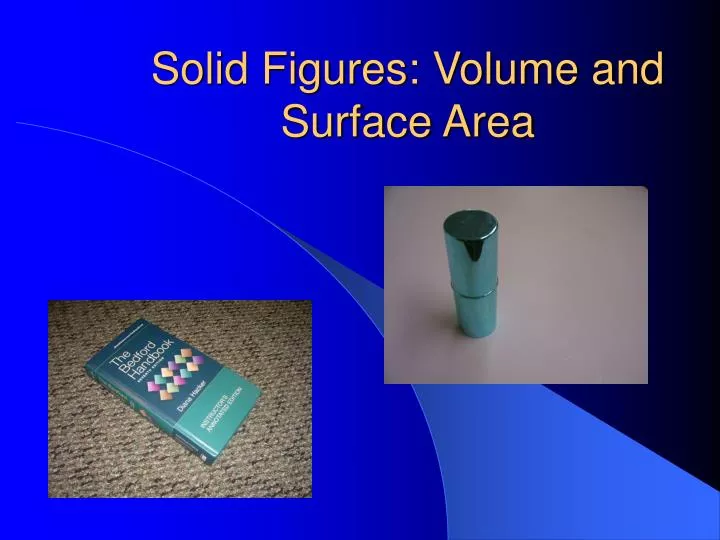 solid figures volume and surface area