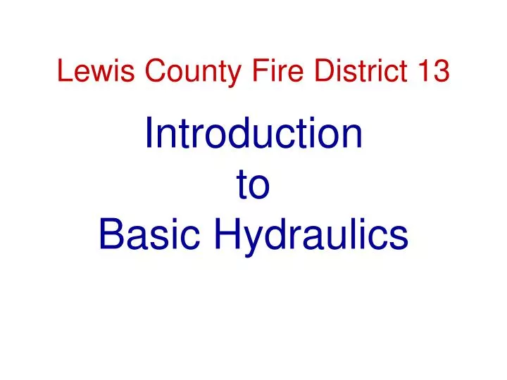 lewis county fire district 13