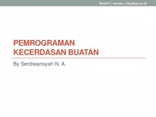 pemrograman kecerdasan buatan