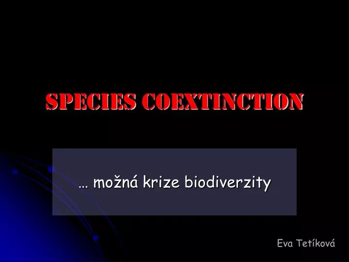 species coextinction