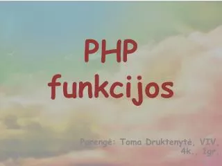 php funkcijos