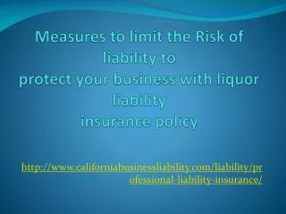 Liquor liability insurance