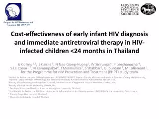 Program for HIV Prevention and Treatment IRD 174/PHPT