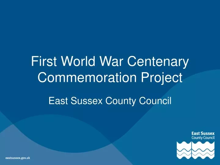 first world war centenary commemoration project