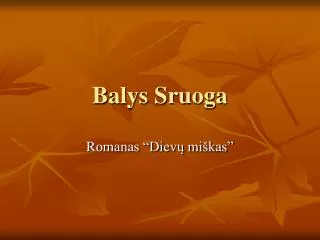 balys sruoga