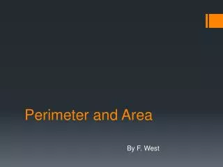 Perimeter and Area