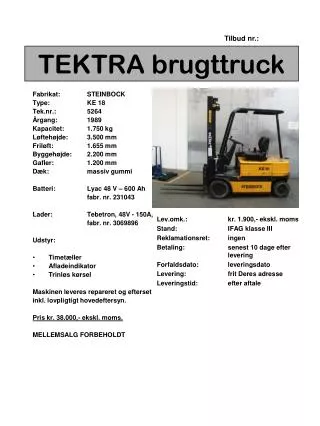 tektra brugttruck
