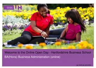 Welcome to the Online Open Day - Hertfordshire Business School
