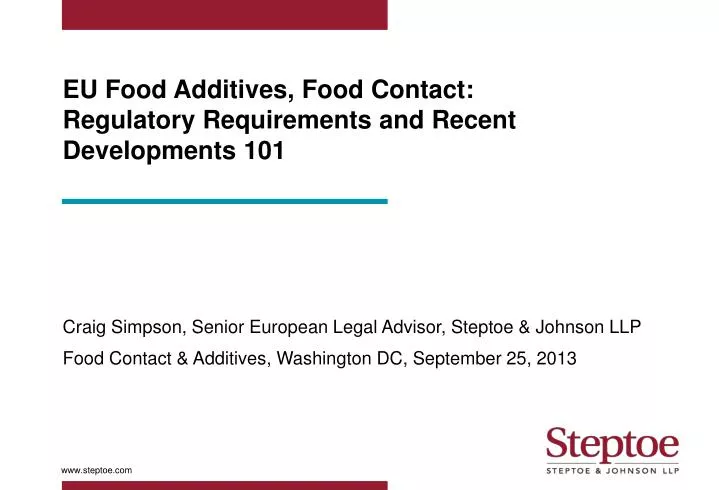 eu food additives food contact regulatory requirements and recent developments 101