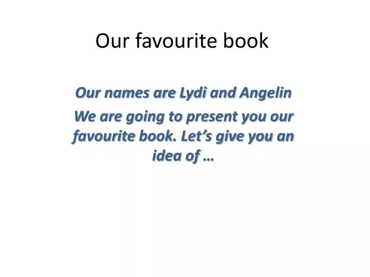 our favourite book