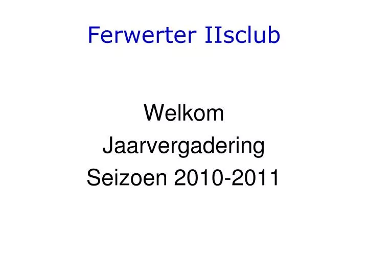 ferwerter iisclub