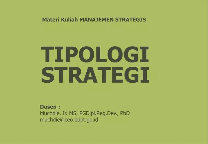 tipologi strategi