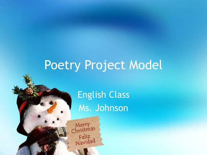 poetry project model