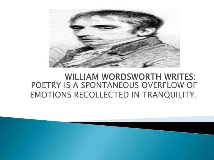 william wordsworth writes