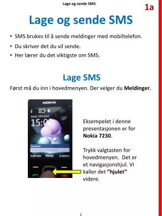 lage og sende sms