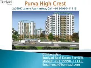 Purva High Crest Kanakapura Road Bangalore - Buniyad.com
