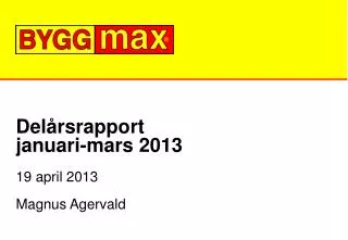 del rsrapport januari mars 2013