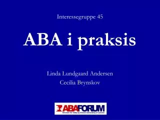 aba i praksis