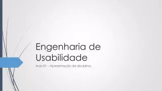 engenharia de usabilidade