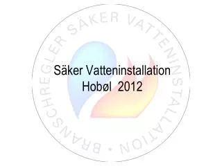 s ker vatteninstallation hob l 2012