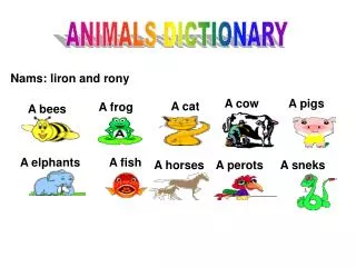 ANIMALS DICTIONARY