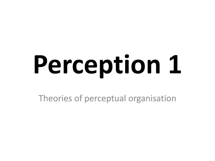 perception 1