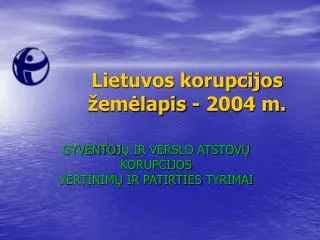 lietuvos korupcijos em lapis 2004 m