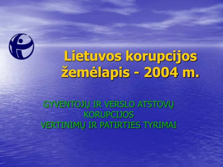 lietuvos korupcijos em lapis 2004 m