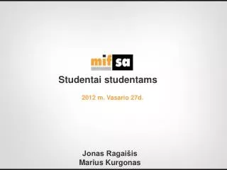 studentai studentams